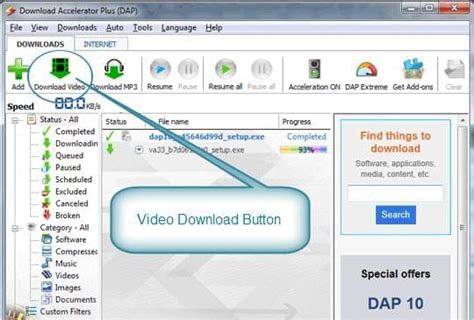 IDM Internet Download Manager integrates with some of the most popular web browsers which includes Internet Explorer, Mozilla Firefox, Opera, Safari and Google Chrome. Whenever you encounter the videos a little button will pop-up which will enable you to start downloading or for schedule it for later.
